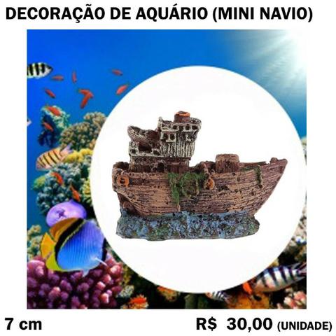 Decoração de Aquário - Mini Navio