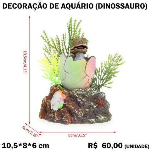 Decoração de Aquário Dinossauro no Ovo - Arejador