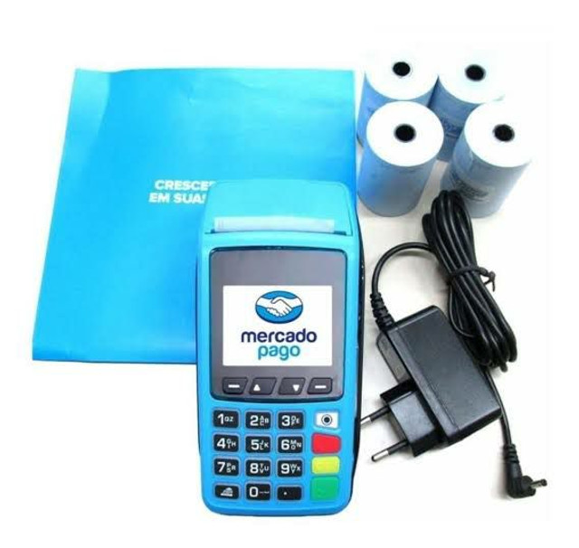 Máquina de cartão com bobina Mercado Pago Point Pro - Imprimi comprovante