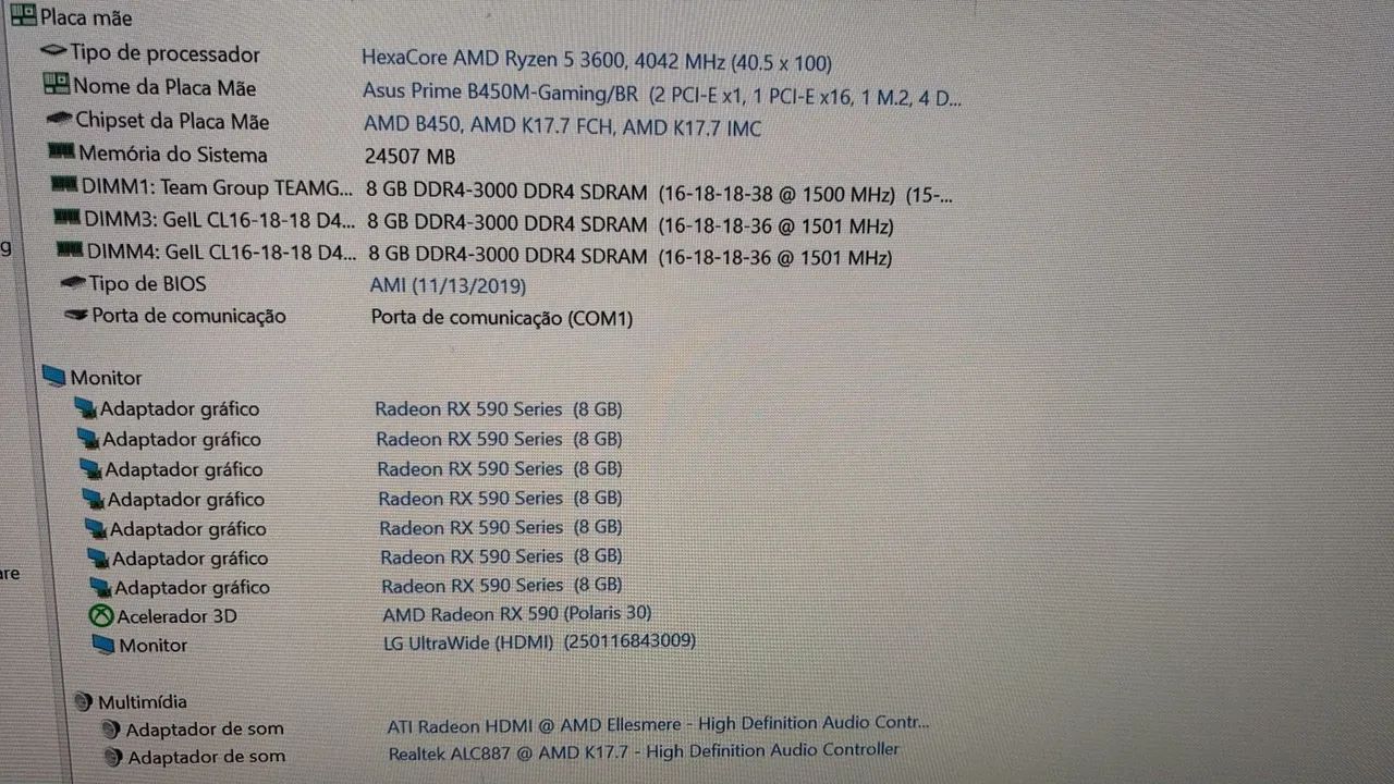 PC Gamer Asus com Ryzen 5 3600 e Radeon RX 590 - Foto 2