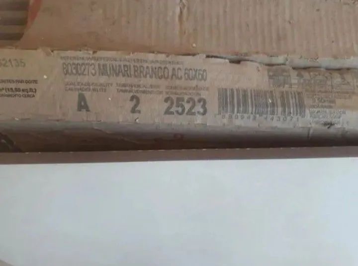 Porcelanato Eliane 60x60 Munari Branco Acetinado  - Foto 2