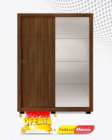 Guarda Roupa 2 Portas 3 Gavetas c/ Espelho  Super Lindo Fazemos Entrega