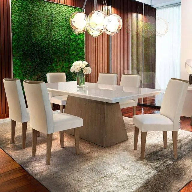 Marque sua entrega e receba em até 48h!  Mesa 6 Cadeiras Laura     - Foto 4