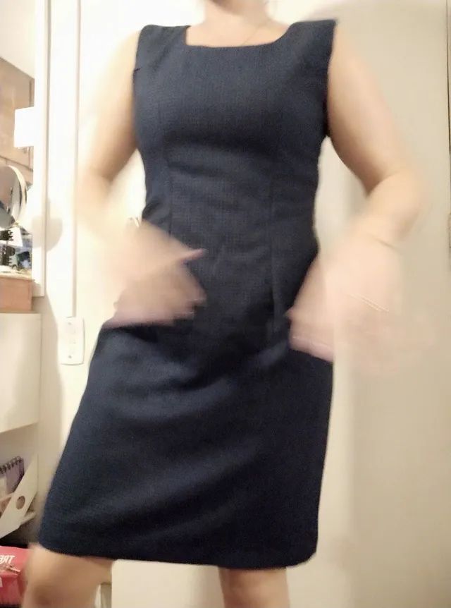Vestido de lã xadrez 44 - Foto 5