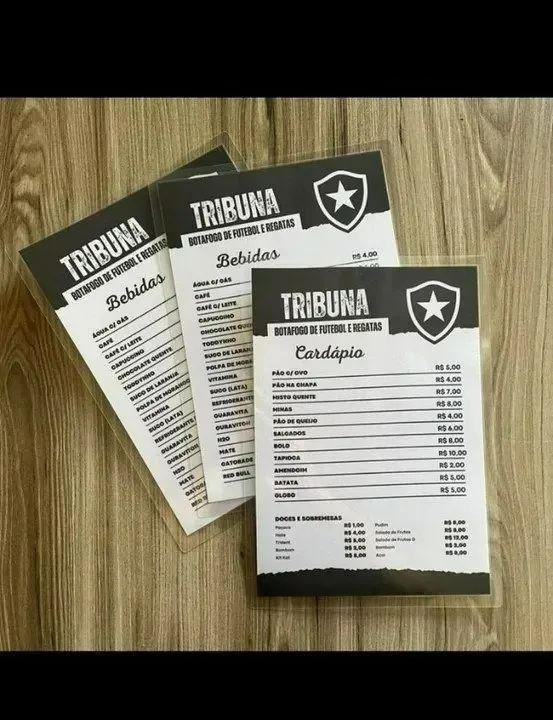 Cardápio Plastificado