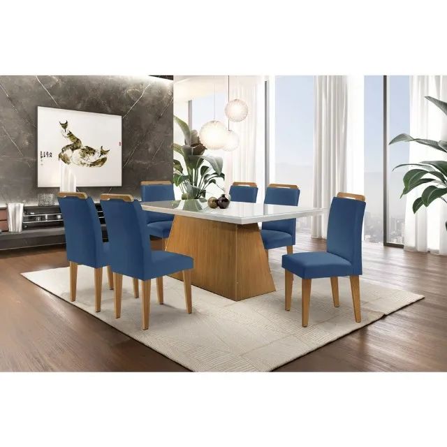 Marque sua entrega e receba em até 48h!  Mesa 6 Cadeiras Laura     - Foto 3