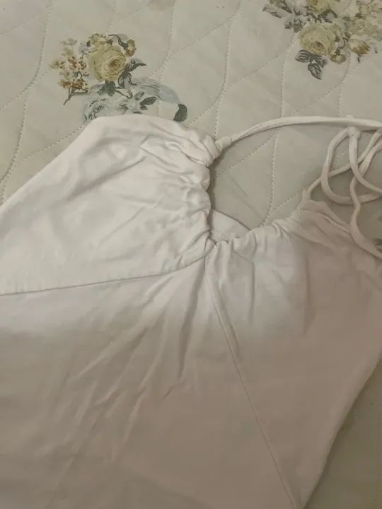 Vestido branco tecido encorpado