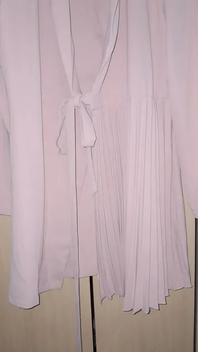 Vestido Midi Plissado Rosa - Foto 4