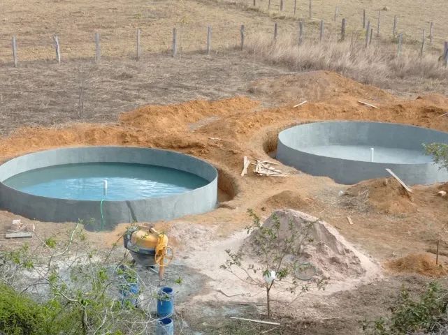 Tanques para piscicultura em ferrocimento 