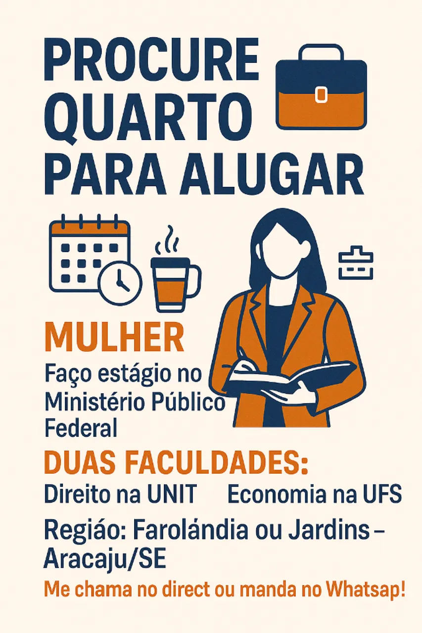 Procuro quarto para alugar na Farolândia ou Jardins - Aracaju/SE