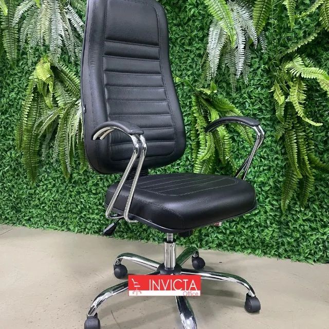 Cadeira Presidente Cromado para Escritório/Home Office