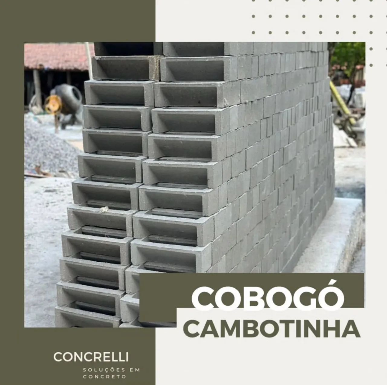 Cobogó cambota de concreto 