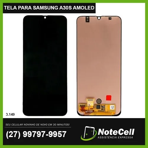 Tela Display P/Samsung A30S Original Amoled A307 3.149- Instalação Expressa Em 30 Minutos!
