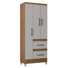 Armário de Roupa 3 Portas e 2 Gavetas