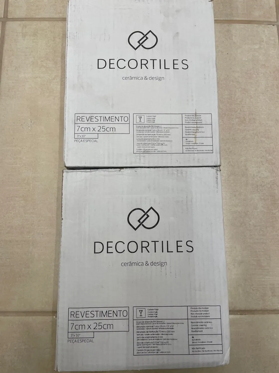 Revestimento Cerâmico 7cm x 25cm - Peça Especial