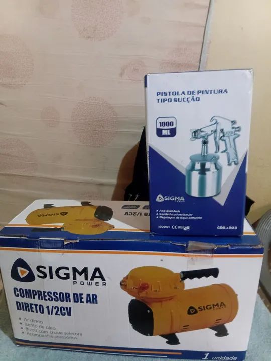 Compressor e pistola profissional em estado de novo 700 - Foto 3