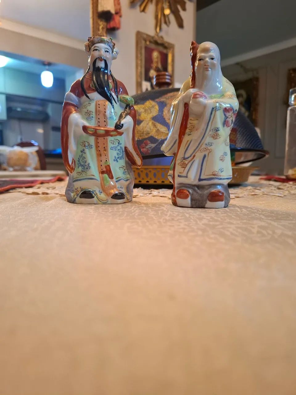 Par de Esculturas de Porcelana Chinesa - Foto 3