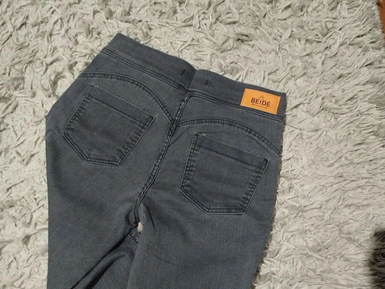Calça Jeans Feminina Preta Beidê  - Foto 4