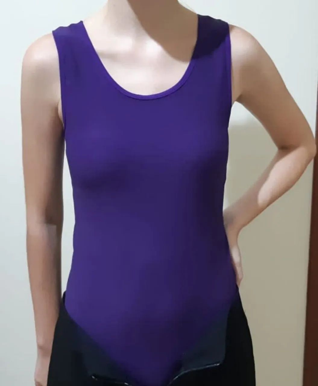 Body Roxo elegante com Renda nas costas  - Foto 2