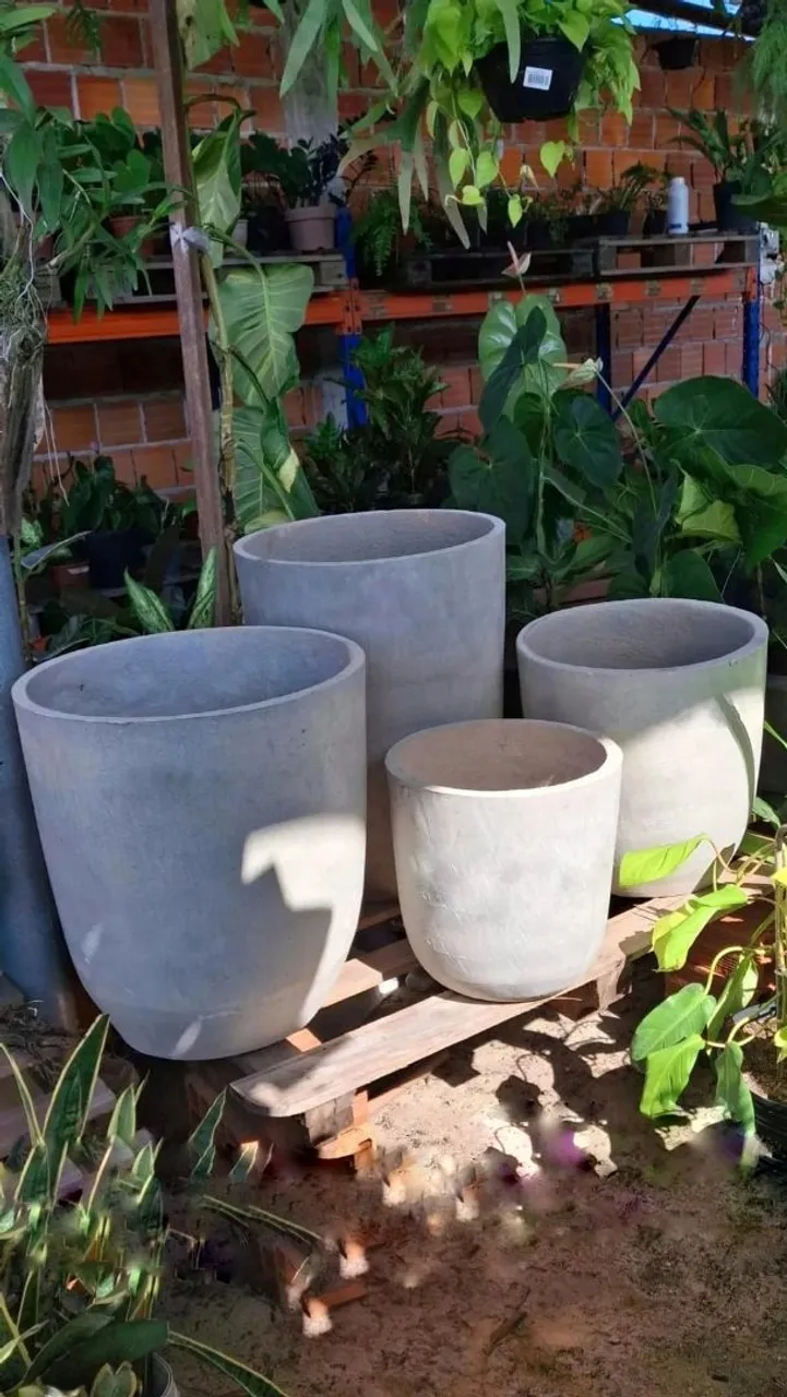 Vasos de cemento para Jardim