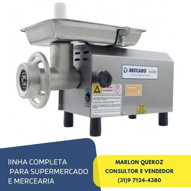 Moedor de Carne Beccaro Boca 8 Novo 127/220v