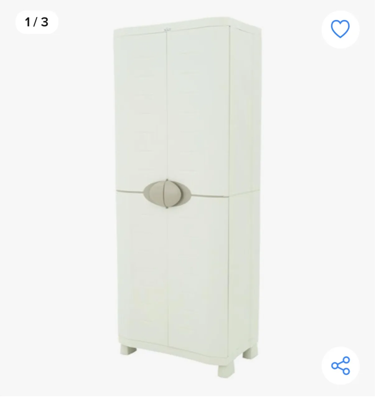 Armário Multiuso Plástico Space Saver Alto Bege Plastiken 