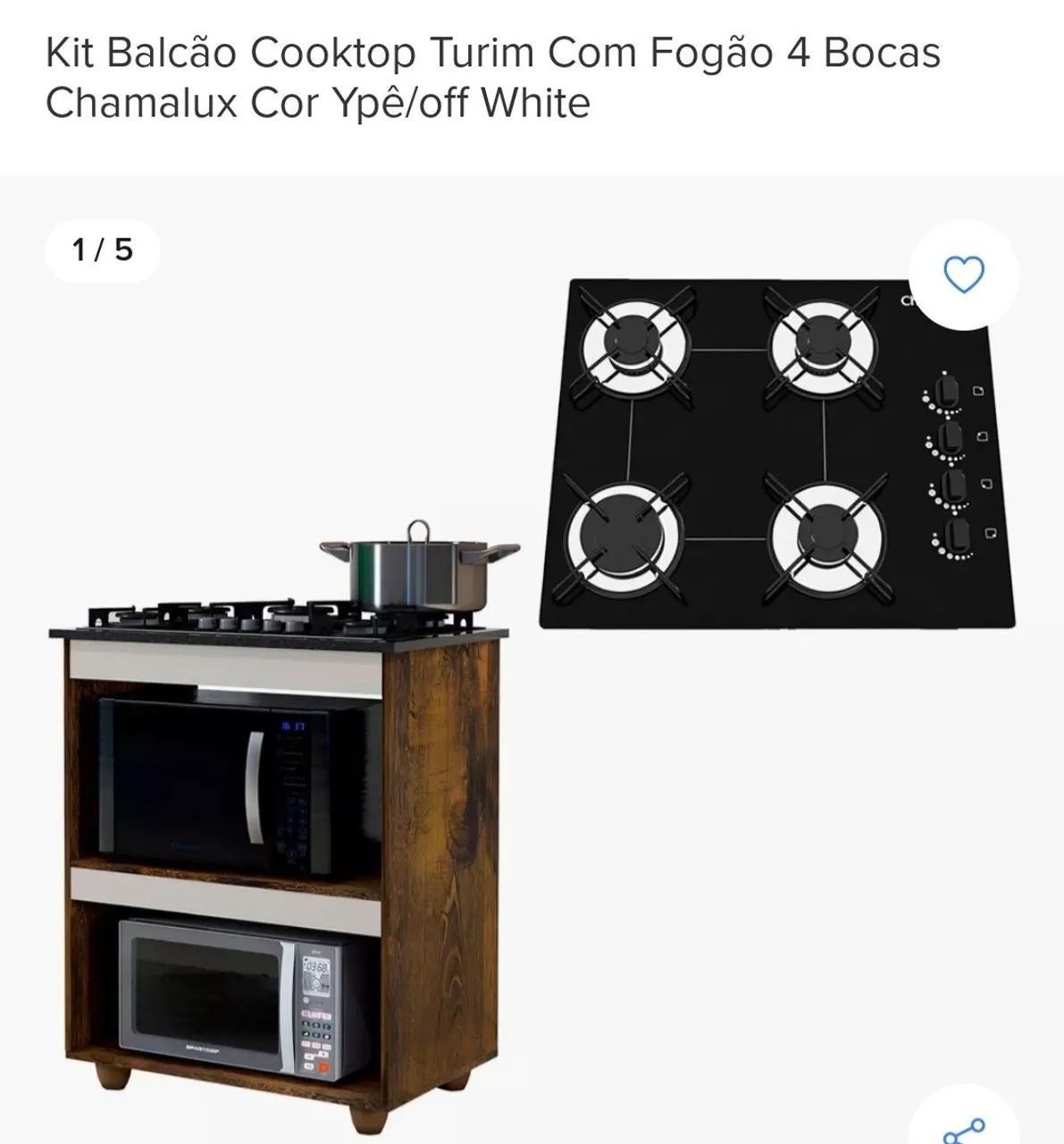Fogão  cooktop 