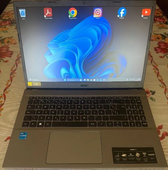 Notebook ACER Windows 11 - 8 GB RAM (Expansível até 32 GB DDR4)