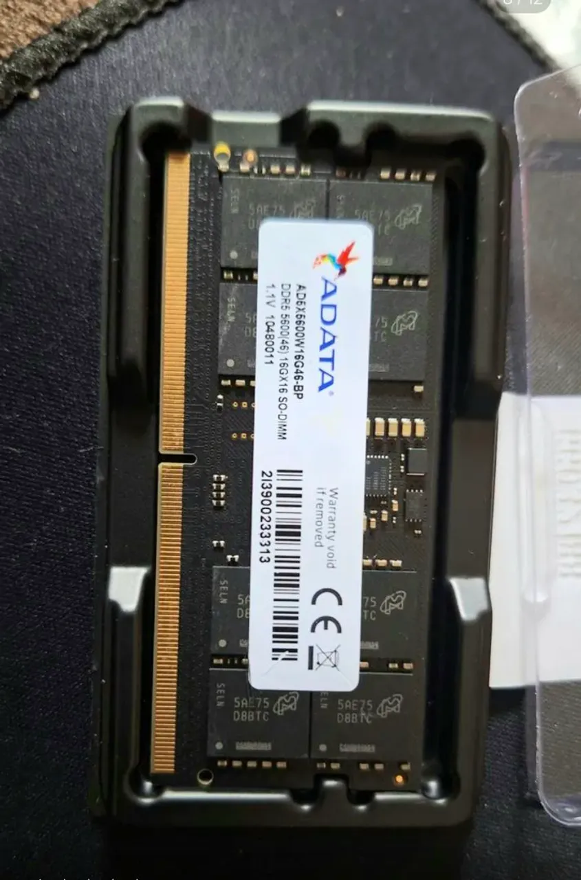 Memória RAM ADATA DDR5 8gb 5600 para notebook