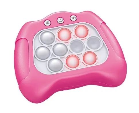 Pop It - Cor Rosa - Brinquedo Round Toy Fidget Push Quick Push Bubble