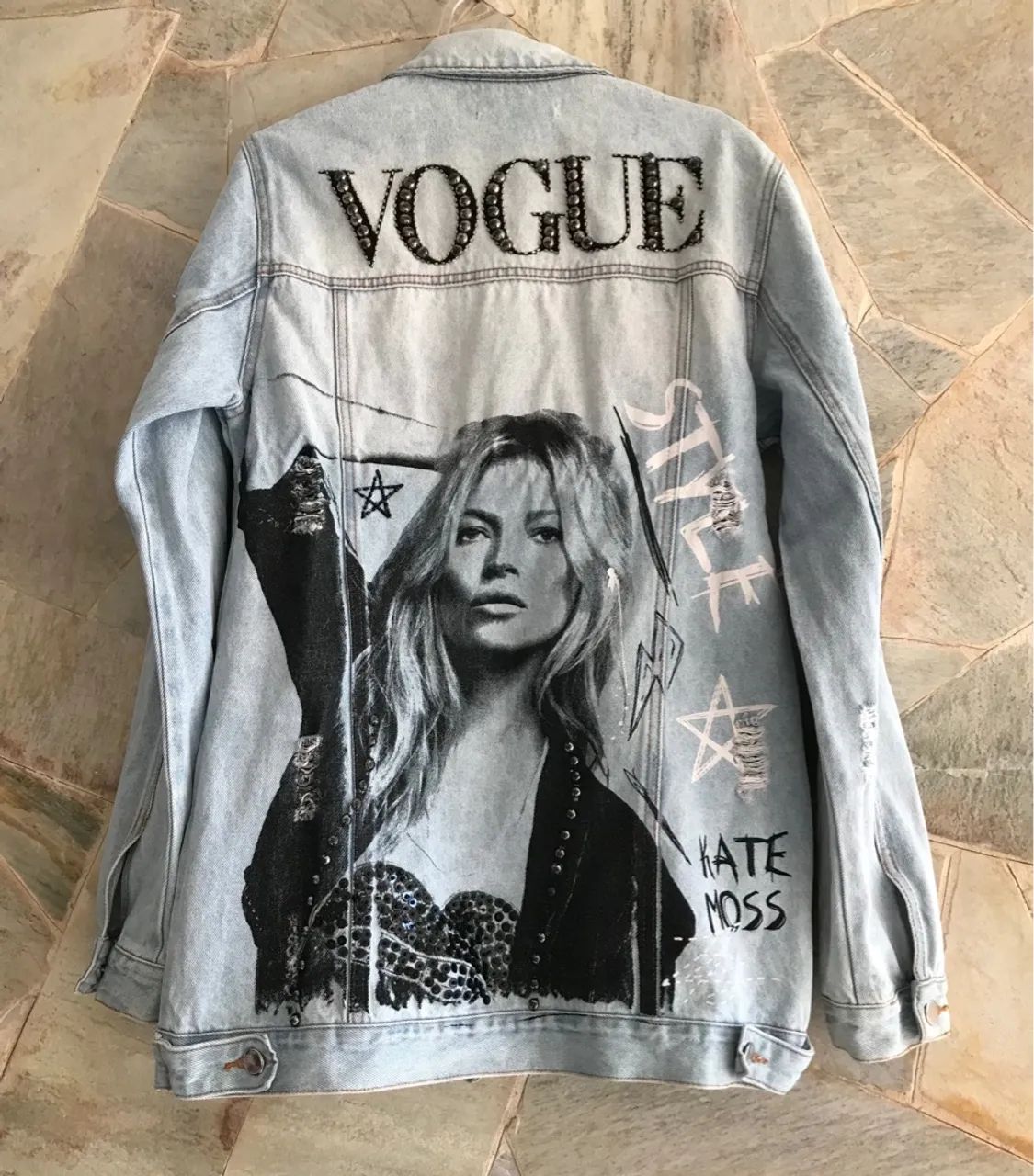 Linda Jaqueta Jeans KATE MOSS VOGUE - Foto 2