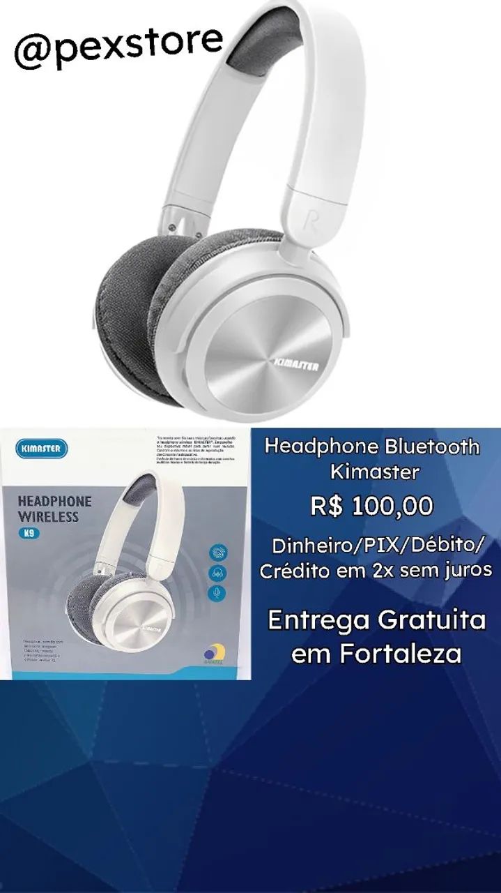 Headphone Bluetooth Kimaster com Entrega Grátis
