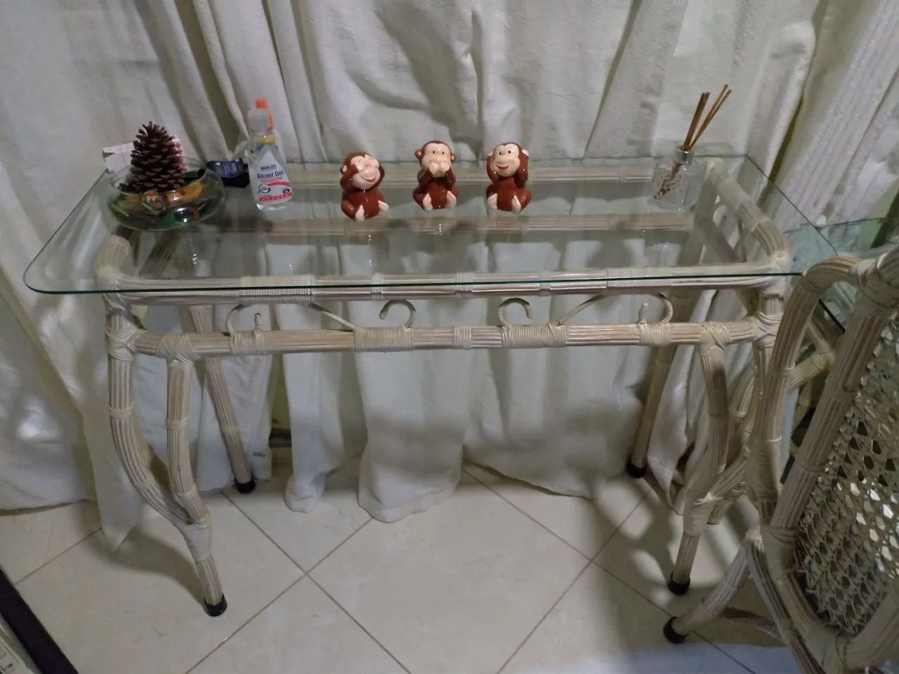 Rattan Dining Table and Sideboard Set64385925100290123