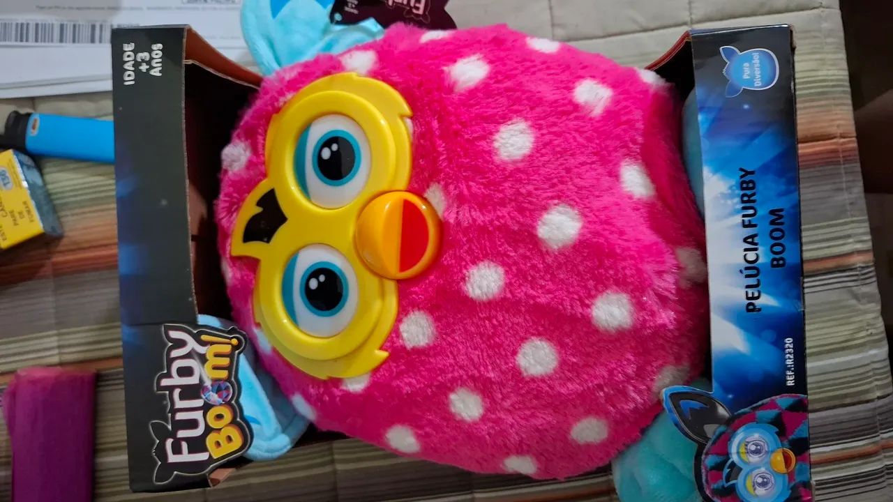 Furbby Boom Pelúcia Rosa e Azul Novo na cx. - Foto 3