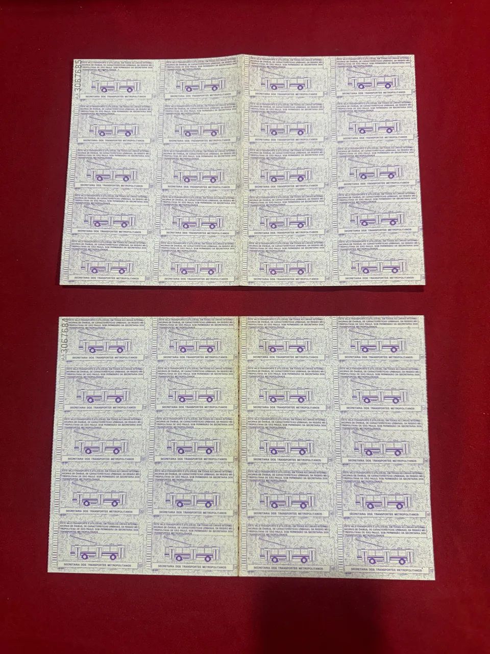 Cartela de vale transporte antigo retrô 32 unidades - Foto 2