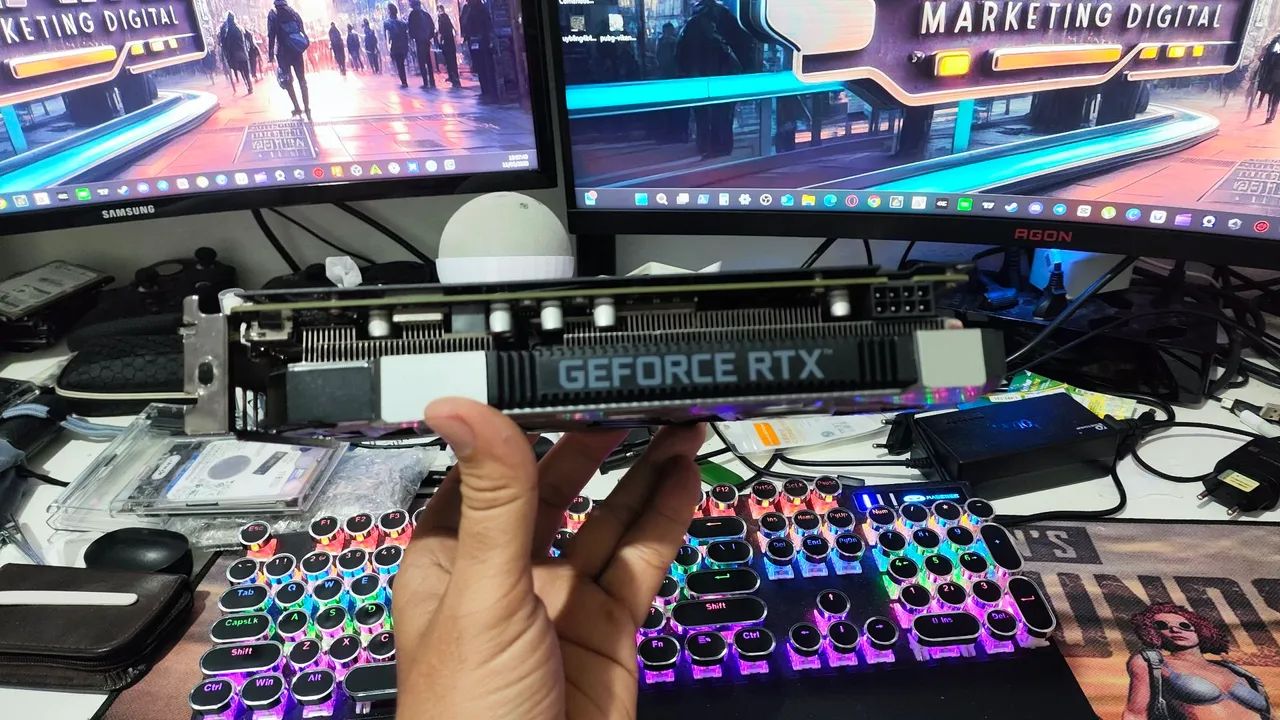 Placa de Vídeo Galax GeForce RTX 2060 1-Click OC Plus 12GB - Foto 5