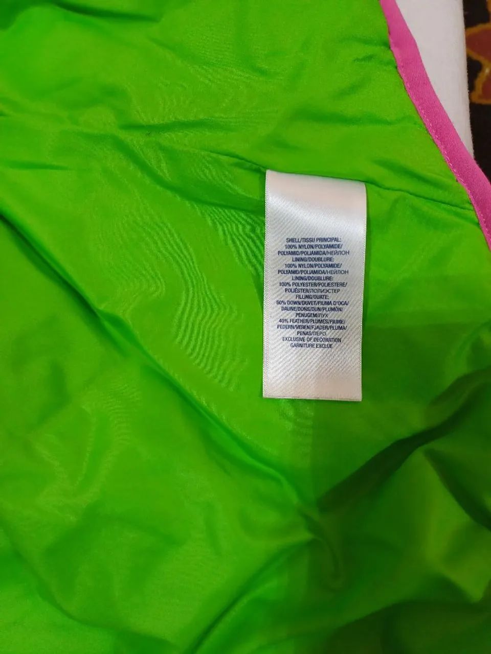 Colete forrado Ralph Lauren semi-novo, verde e pink , tam.2  - Foto 4