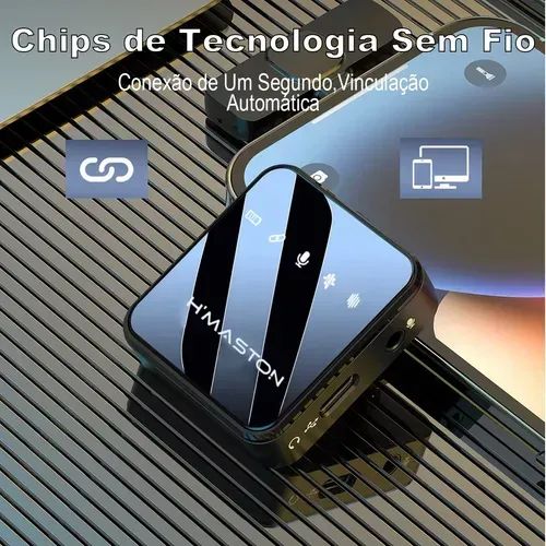 Microfone H'maston Mk13 Lightning Sem Fio Lapela Para iPhone - Foto 3