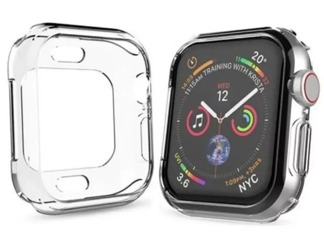 Capa Case Aberta Para Smartwatch De 44mm E 49mm TPU Transparente