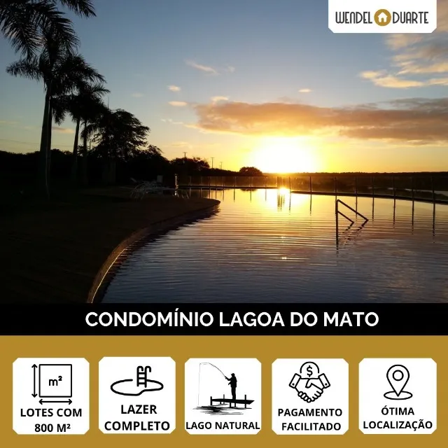 Lote com 800 m² a venda - Condomínio Lagoa do Mato em Macaíba - A vista