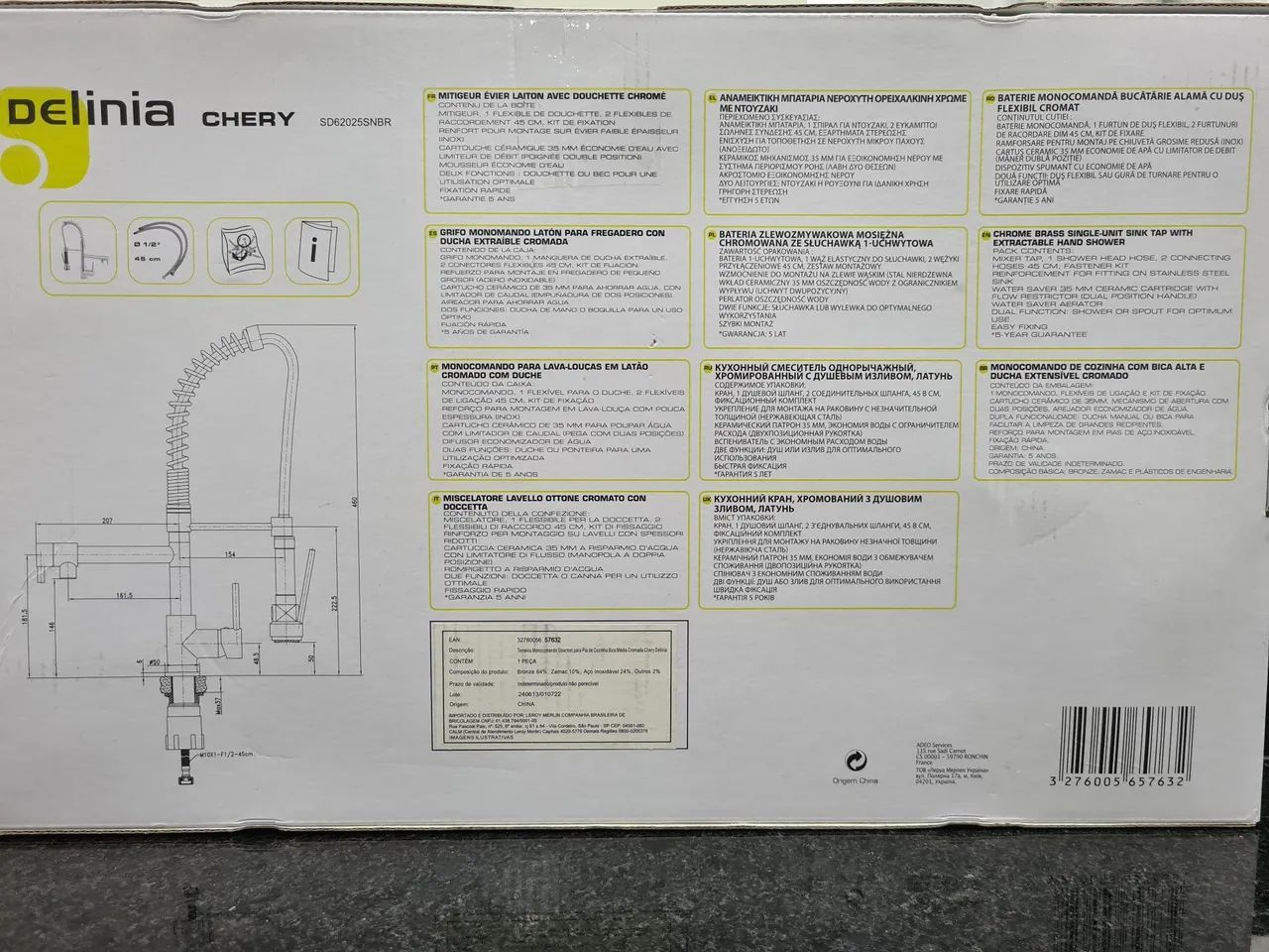 Torneira de Cozinha com Bica Móvel - Cromada,  Delinea  - Foto 5