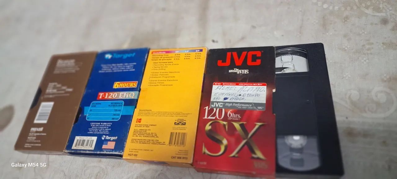  fitas VHS - JVC, Kodak e Target .valor unitario 