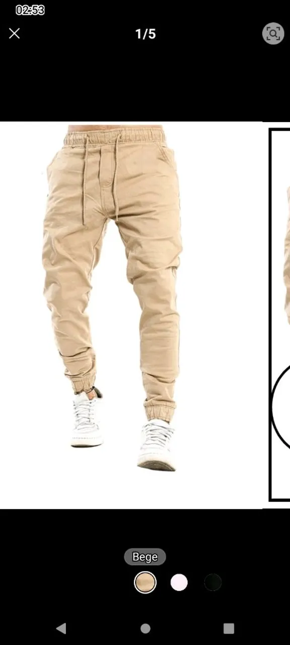Calça jogger bege masculina