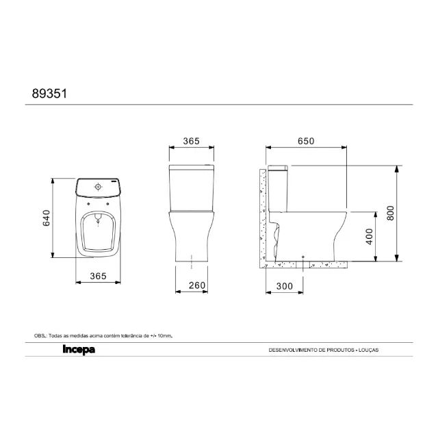 Kit Vaso Sanitário Com Caixa Acoplada E Acessórios Boss Branco Incepa - Foto 5