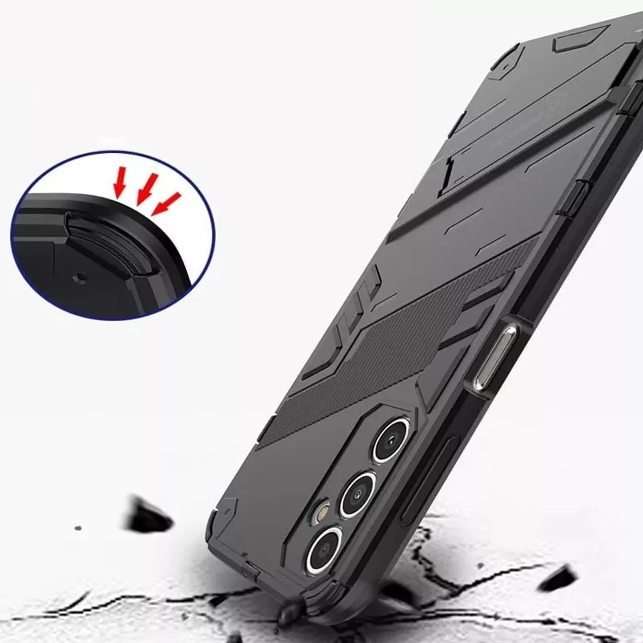 Capa Case Anti Impacto M14 5G com Suporte para Celular - Foto 3