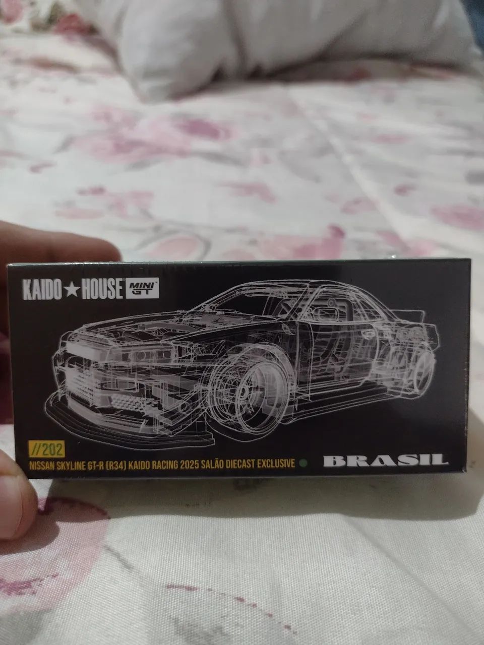 Miniatura Exclusiva Salao Diecast 6 - Mini GT Kaidou House Skyline GT-R R34