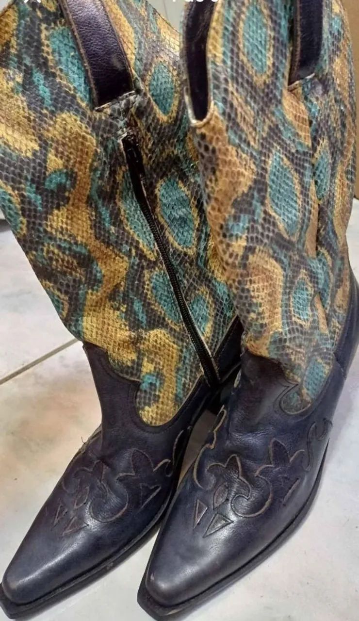 Botas Country Cobra Couro Legítimo