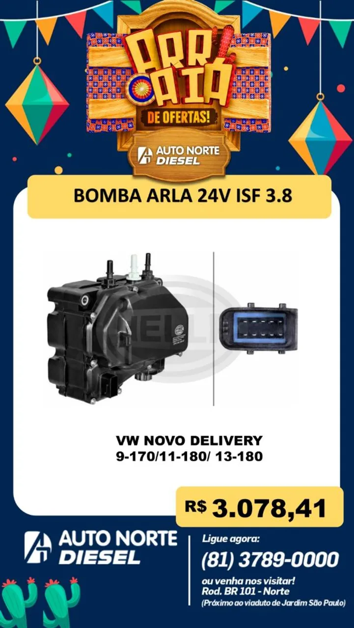 Bomba Arla 24V ISF 3.8 - VW Novo Delivery