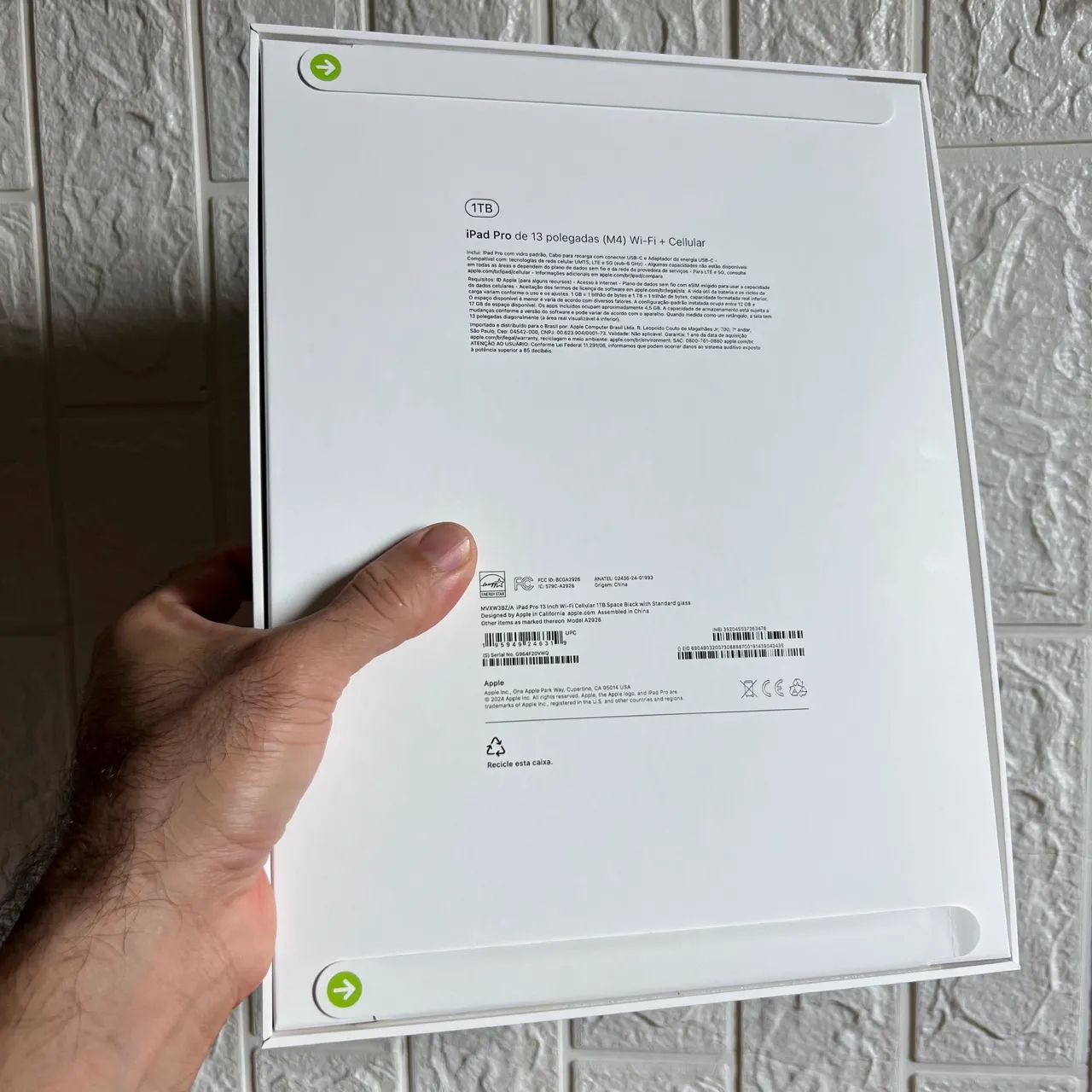 iPad Pro 1TB / 16gb RAM Wi-Fi + Cellular 5G Preto Espacial Apple