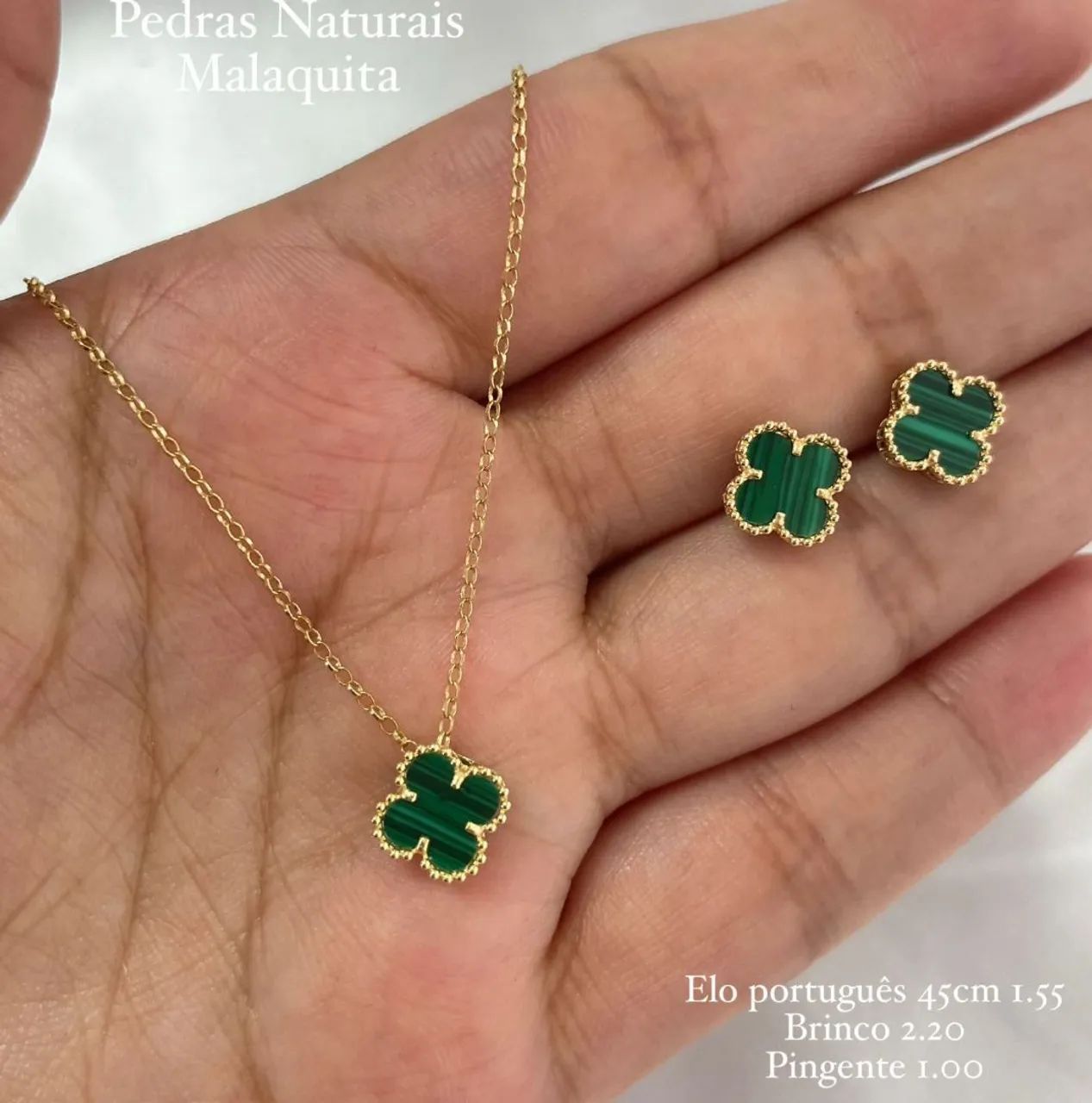 Conjunto estilo Van Cleef em ouro 18k, acesse e conheça as opções a disposição  - Foto 3